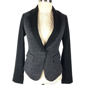 James Perse herringbone black gray blazer jacket